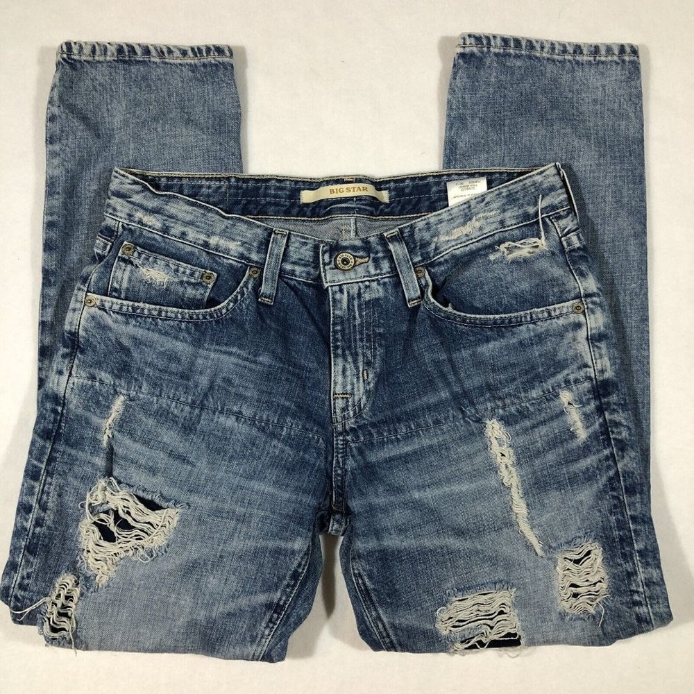 Big Star Womens 27 Distressed Reinforced Front Cropped Jeans XSW2857
